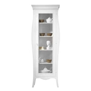 Vetrina sagomata 1 porta legno bianco 71x48x204 (3095) - Mobili 2G