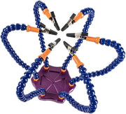 Aiuto Manuale - Assistente per Solderatura - Progetti di Hobby - 6 Braccia Flessibili - Base 13 cm