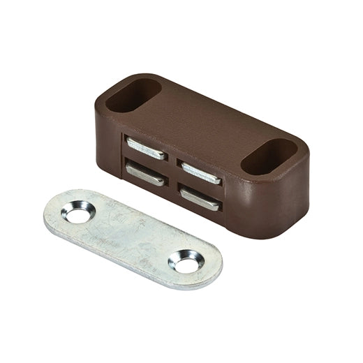 Chiusure magnetiche da applicare - forza 4 kg. - marrone - 12 pz.
