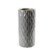 Portaombrelli in ceramica grigio design cm 23 x 51 h
