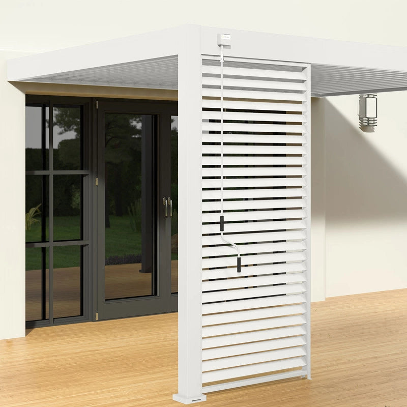 Pergola bioclimatica OmbrÃ©a Â® VS 3x4M addossata - Bianco - V2