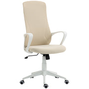 Sedia da Ufficio Girevole con Altezza Regolabile e Braccioli ¨C Zephmum ¨C 62x56x110-119.5cm Beige