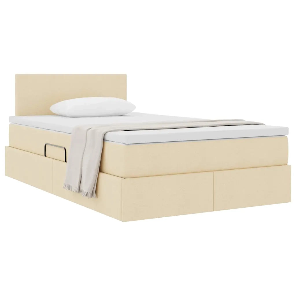 Letto con contenitore e materasso Crema 120 x 200 cm 3370441