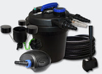 Kit filtraggio laghetto 6000l 11 Watt UVC 10 Watt Pompa Tubo Skimmer Fontana 4216237