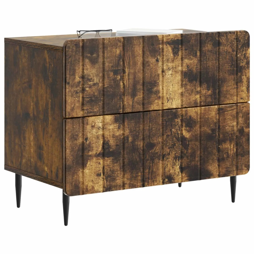 Armadio da Notte Rovere Fumo 62 x 34,5 x 49,5 cm 894320