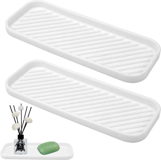 3 contenitori di sapone in silicone e supporto per spugna - organizzatore per docce e cucine - tavolo per trucco con supporto per spugna - dispenser per sapone e pennello per trucco - antiscivolo e duraturo.