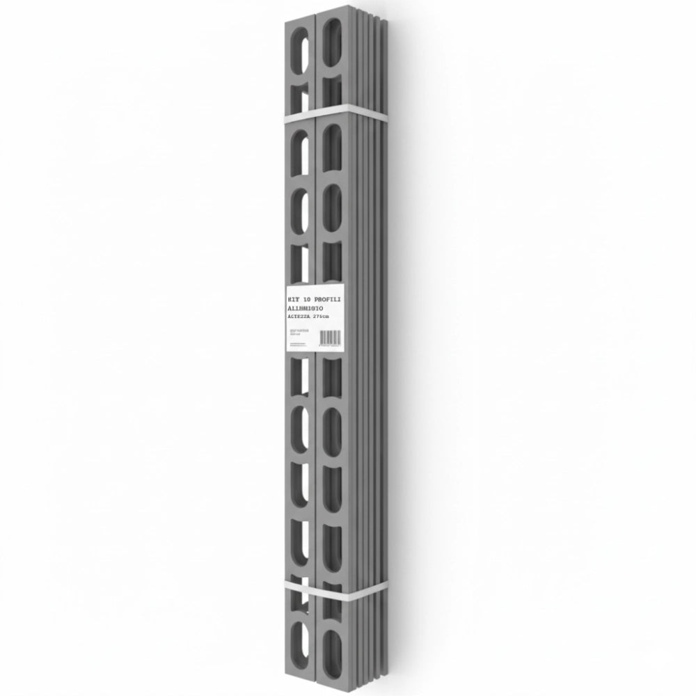 Profili in alluminio verniciato colore antracite 114 a l per finitura parete proangle *** pezzi 10 pz, confezione 1