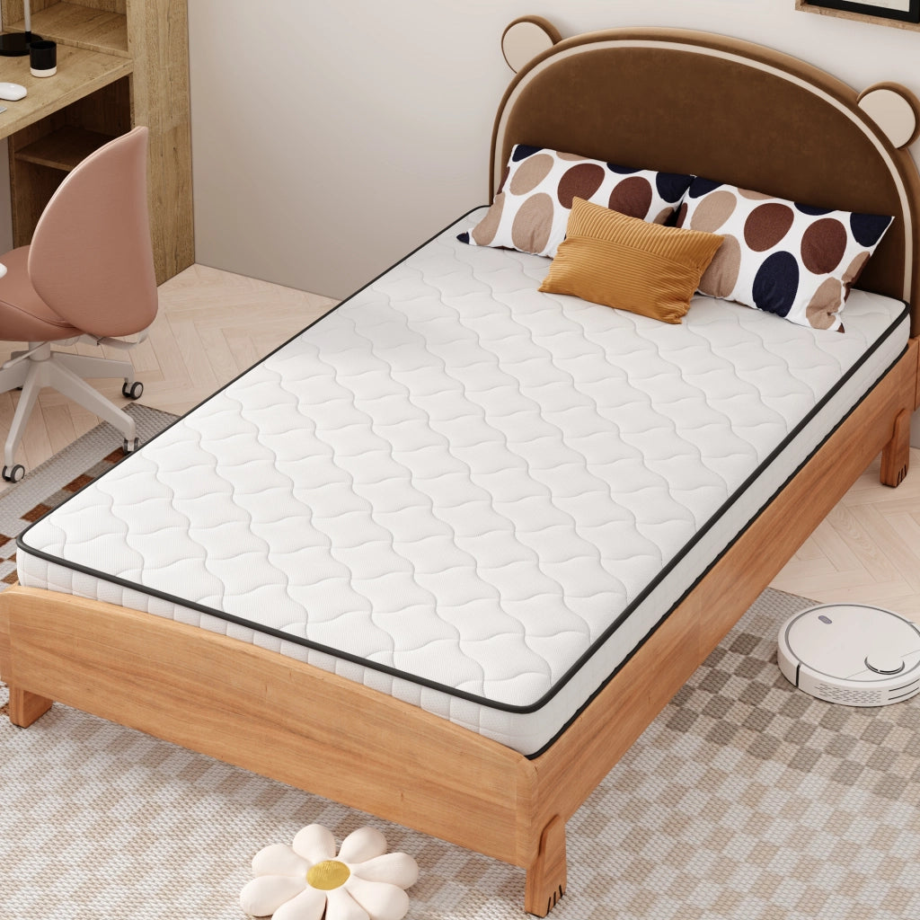 Materasso a molle insacchettate ergonomico bianco 90x200 cm