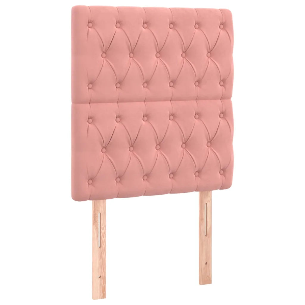 Testiera-Testata-Testiera Decorativa Rosa 80x7x118/128 cm Velluto