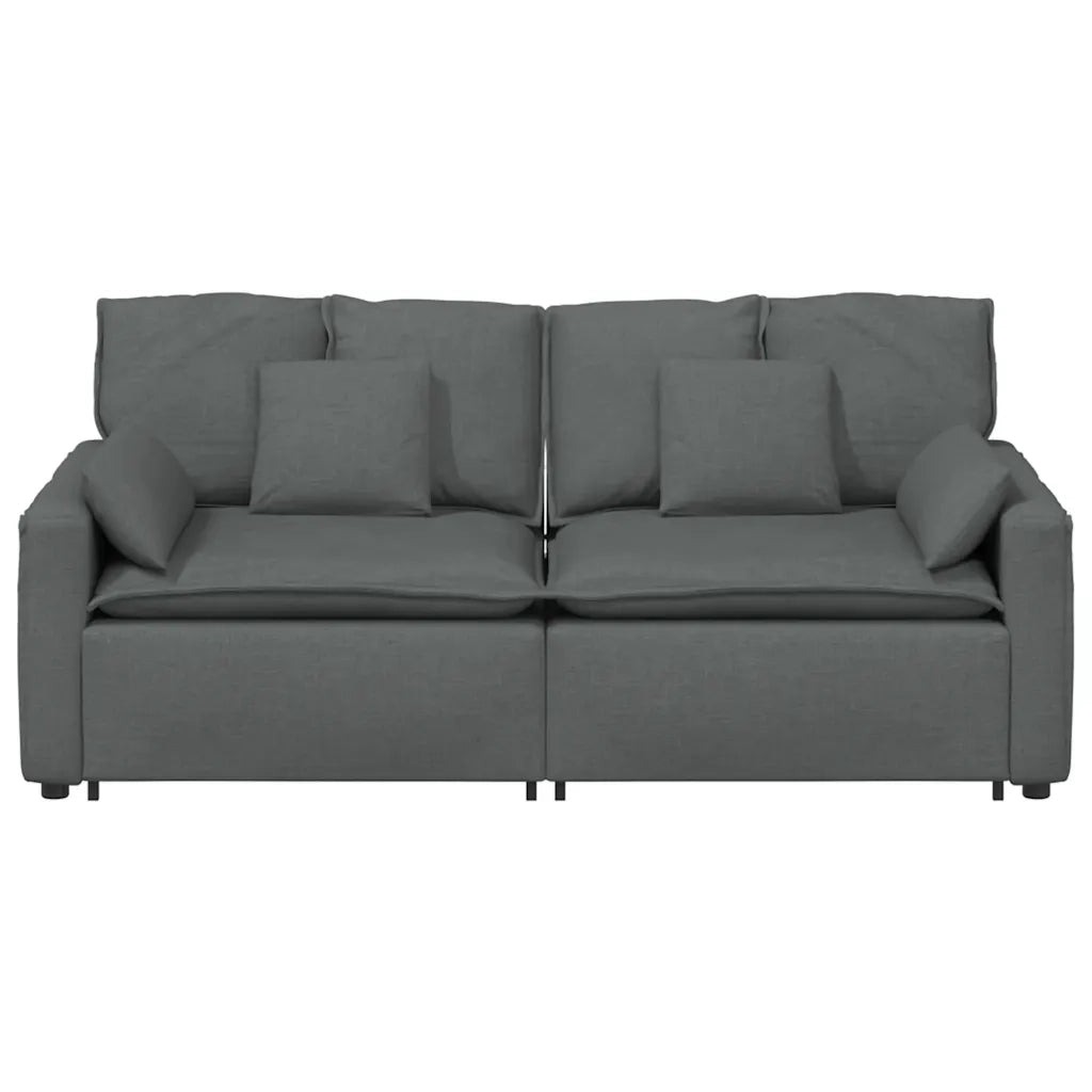 Divano Modulare con Cuscini Grigio Scuro 3321118