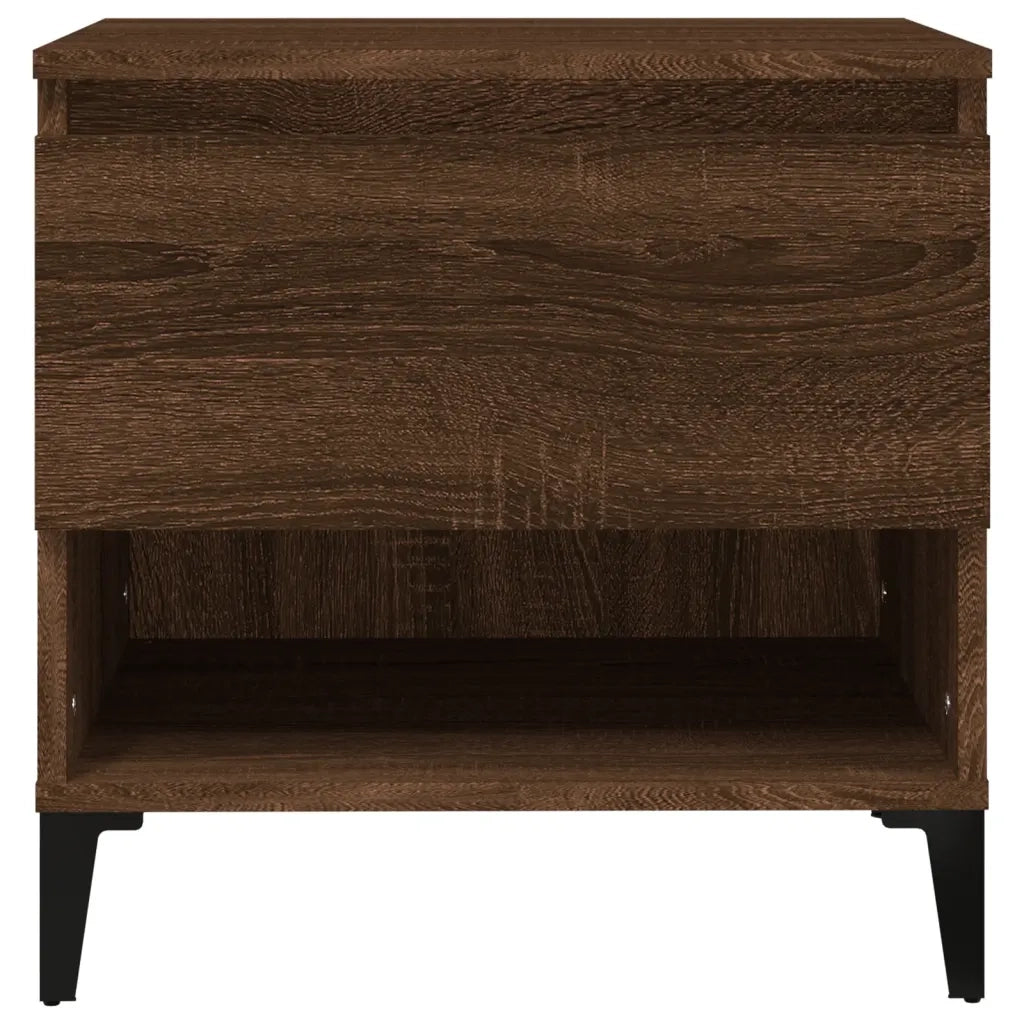 Tavolino-Tavolino da soggiorno-Tavolo Rovere Marrone 50x46x50 cm in Legno Multistrato