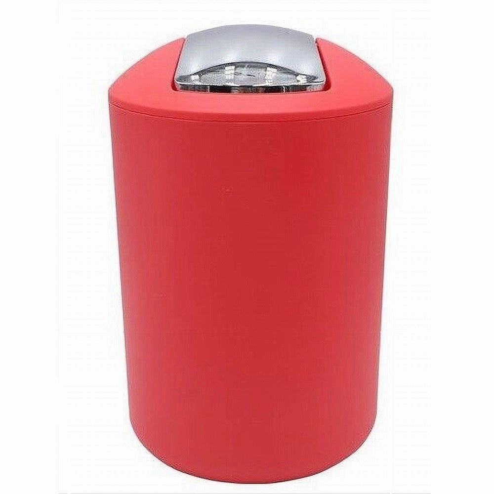 Trade Shop - Pattumiera Cestino Secchio Rifiuti Gettacarte Accessorio Da Bagno Rosso 69946 -