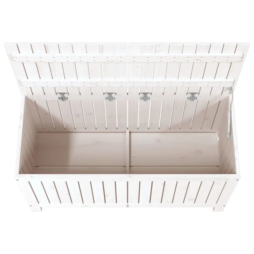 Cassapanca da giardino/box 115 x 49 x 60 cm legno di pino bianco 02_0013069