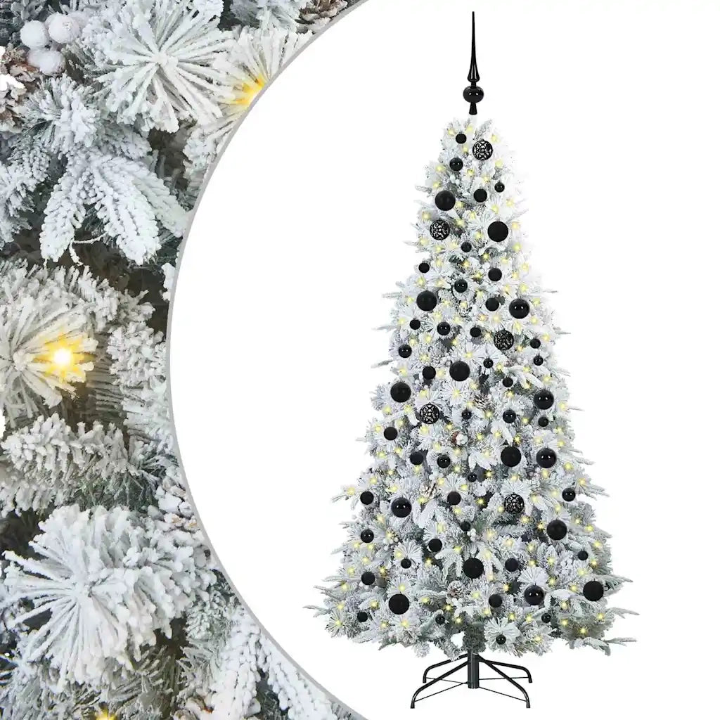 Albero di Natale Artificiale con Rami Pieghevoli Bianco 180 cm 3397485