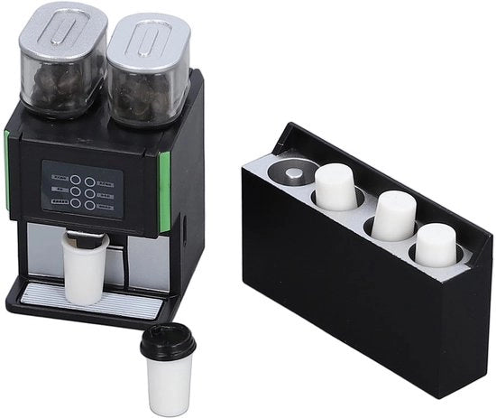 Caffè espresso elettrico da tavolo in miniatura - Decorazione - Giocattolo - Casa di bambole - Formato compatto - Progettazione multifunzionale