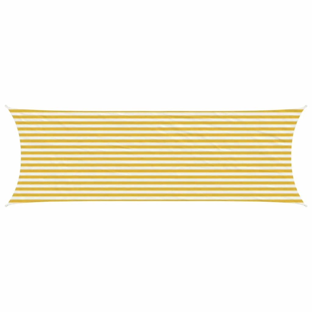 Vela Parasole | Telo Ombra | Vela da ombra Giallo e Bianco 2 x 6 m HDPE