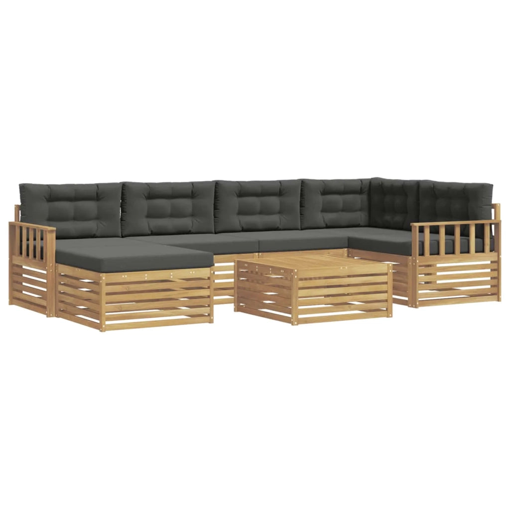 Set di divani da esterno con cuscino 7 pcs Bianco e Antracite 3390797