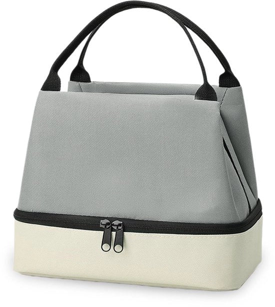 Borsa da picnic isolata, borsa da pranzo a doppia parete, separazione caldo/freddo, borsa da lavoro, scuola, ufficio, picnic, snack.