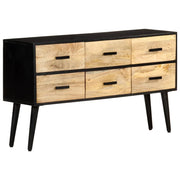 Buffet credenza cassettiera armadio mobile contenitore organizer per cucina soggiorno salotto 110 x 33 x 64 cm legno massello di mango marrone 02_0029514