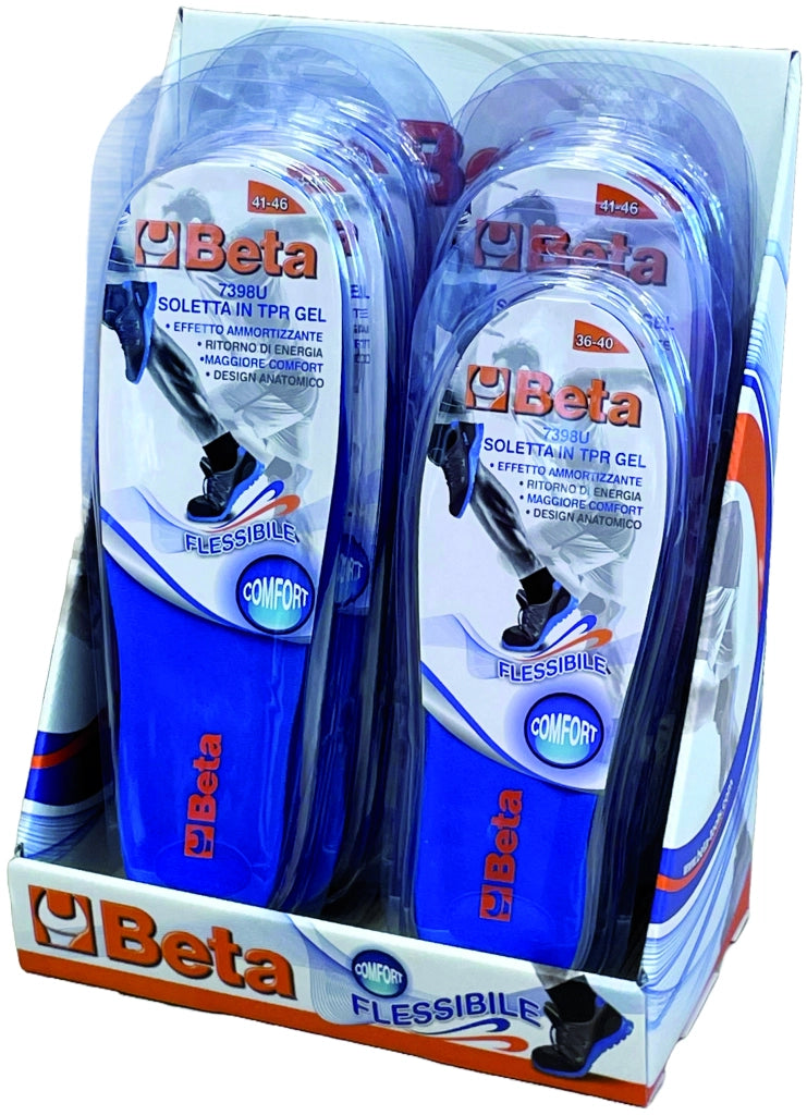 Beta SOTTOPIEDI IN GEL Art. 7398U/E10 ESPOSITORE 10 PAIA