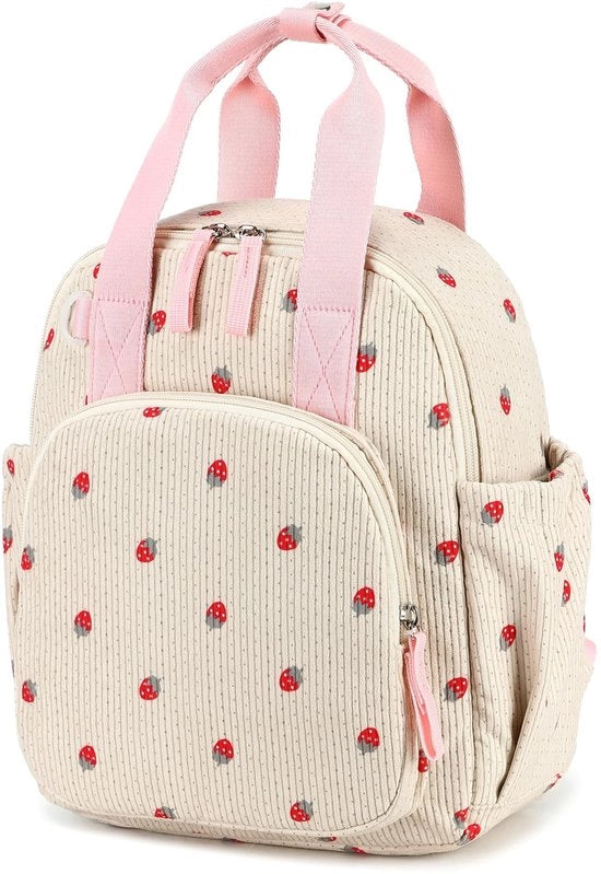 Borsa per Bambini Impermeabile - Borsa per Piccoli - Per Bambini di 2-4 Anni - Asilo/Scolastico - Cinture Ergonomiche - Borsa di Riso Rosso