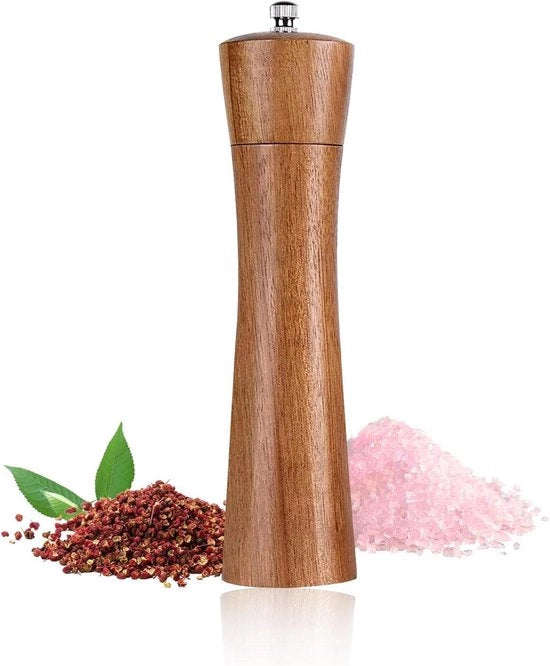 Peppermoliatrice manuale in legno - Regolabile finitura - Testa di abrasione ceramica - 20 cm