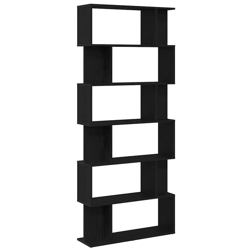 Libreria Rovere Nero 80x24x190,5 cm in Legno Ingegnerizzato 862399