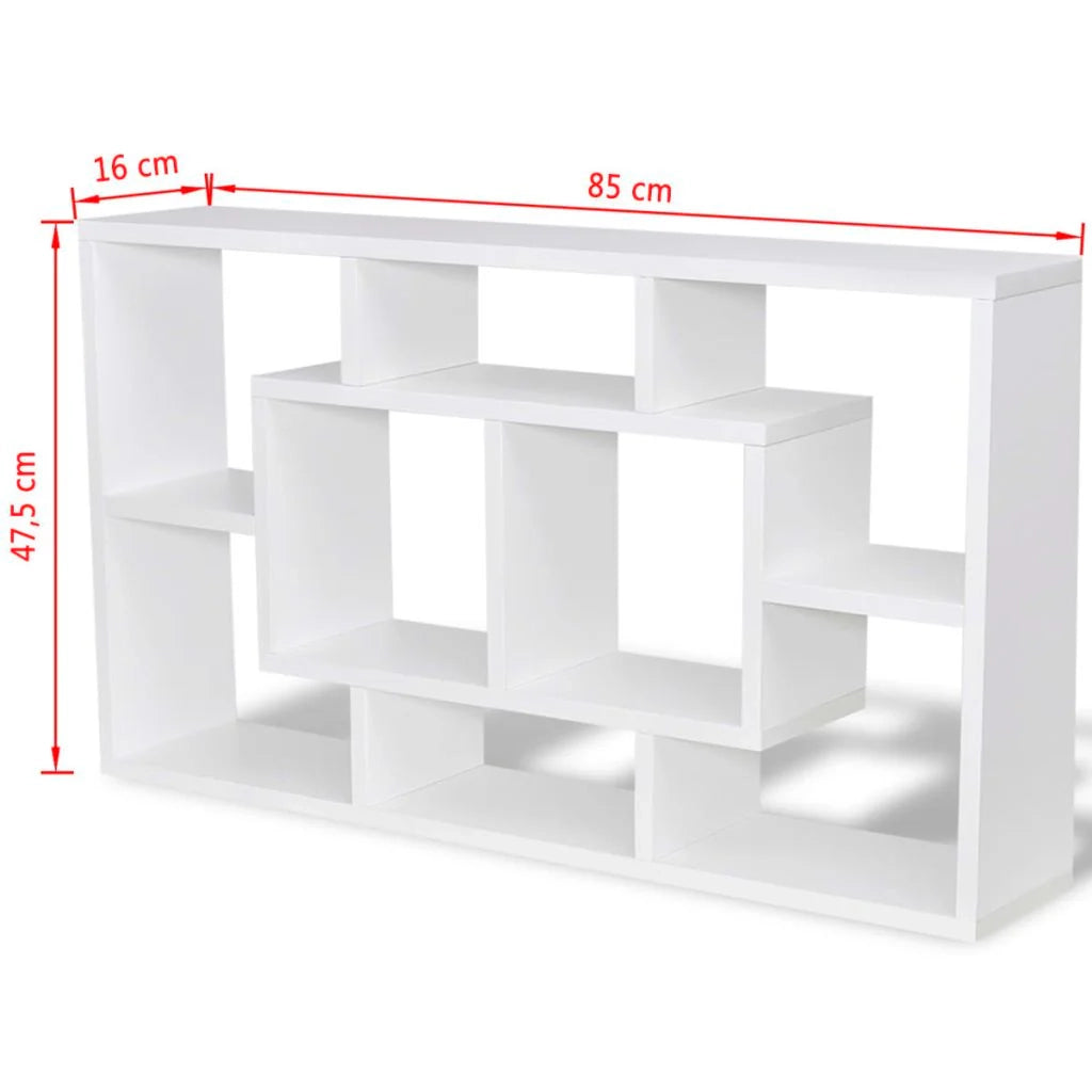 Scaffale di design da parete con 8 scomparti bianco 2702117/3