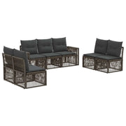 Set Divano da Giardino 7 pcs Grigio e Grigio Scuro polyrattan 3435092