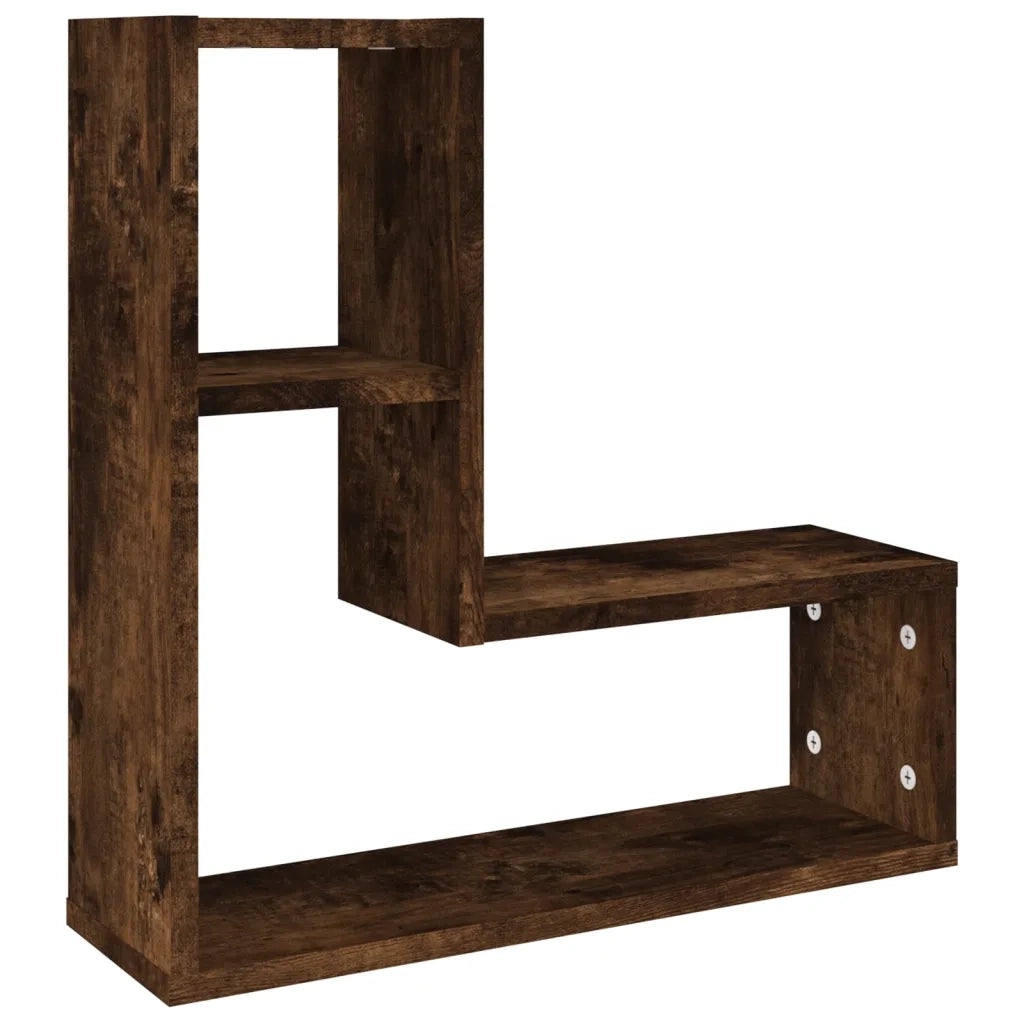 Mensole da Parete 2pz Rovere Fumo 50x15x50 cm Legno Multistrato cod mxl 33115