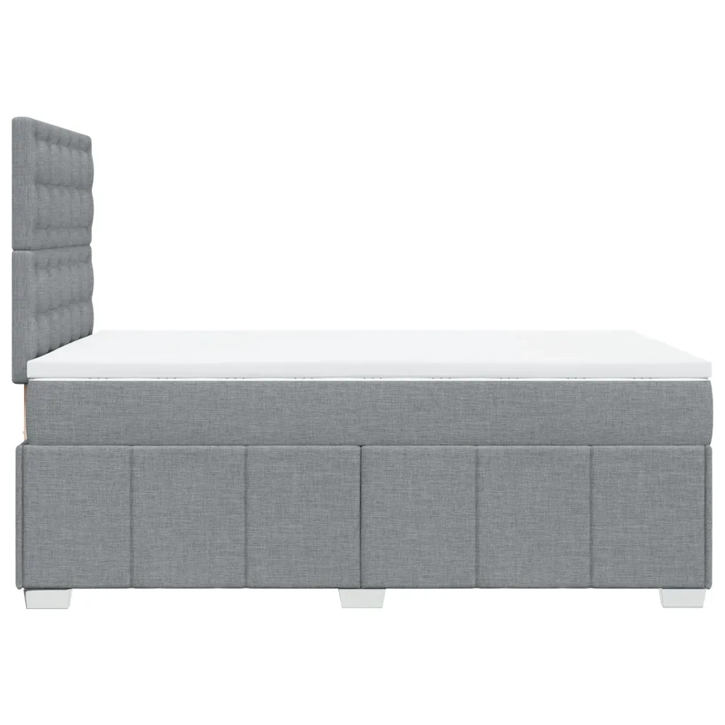 Giroletto a Molle con Materasso Grigio Chiaro 120x190cm Tessuto 3291621