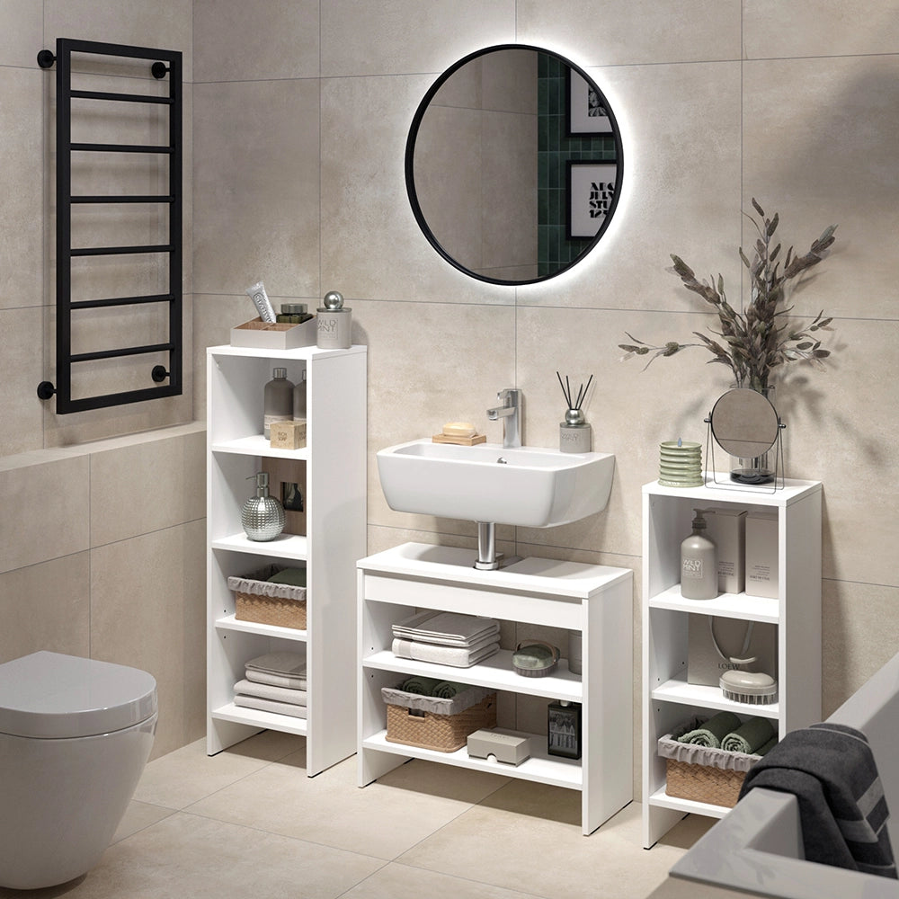 Vicco Set di mobili da bagno Bianco 3 parti