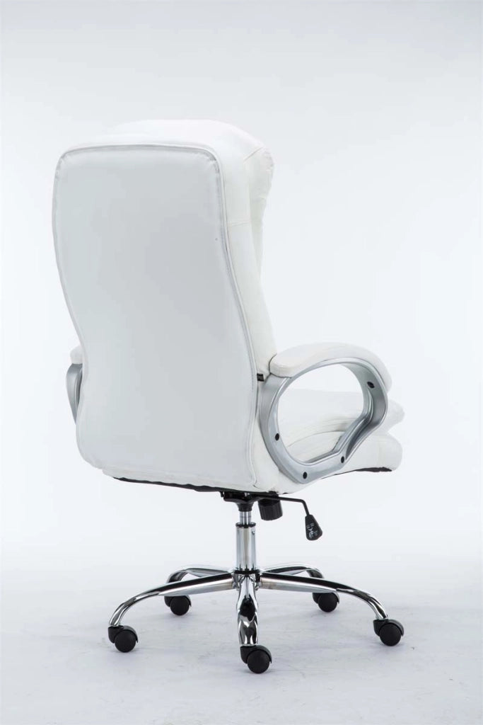 Sedia ufficio XXL Vancouver in similpelle bianco