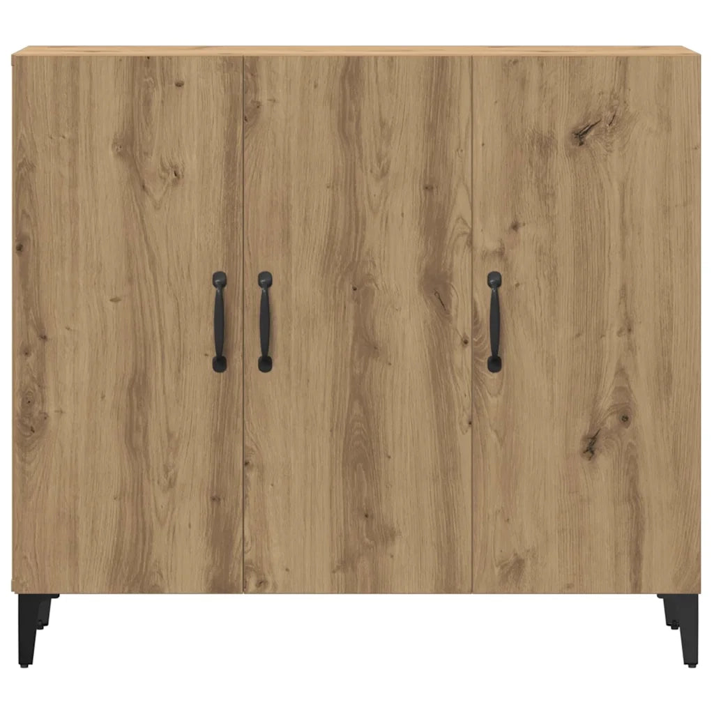 Credenza Rovere Artigianale 90x34x80 cm in Legno Multistrato 856893