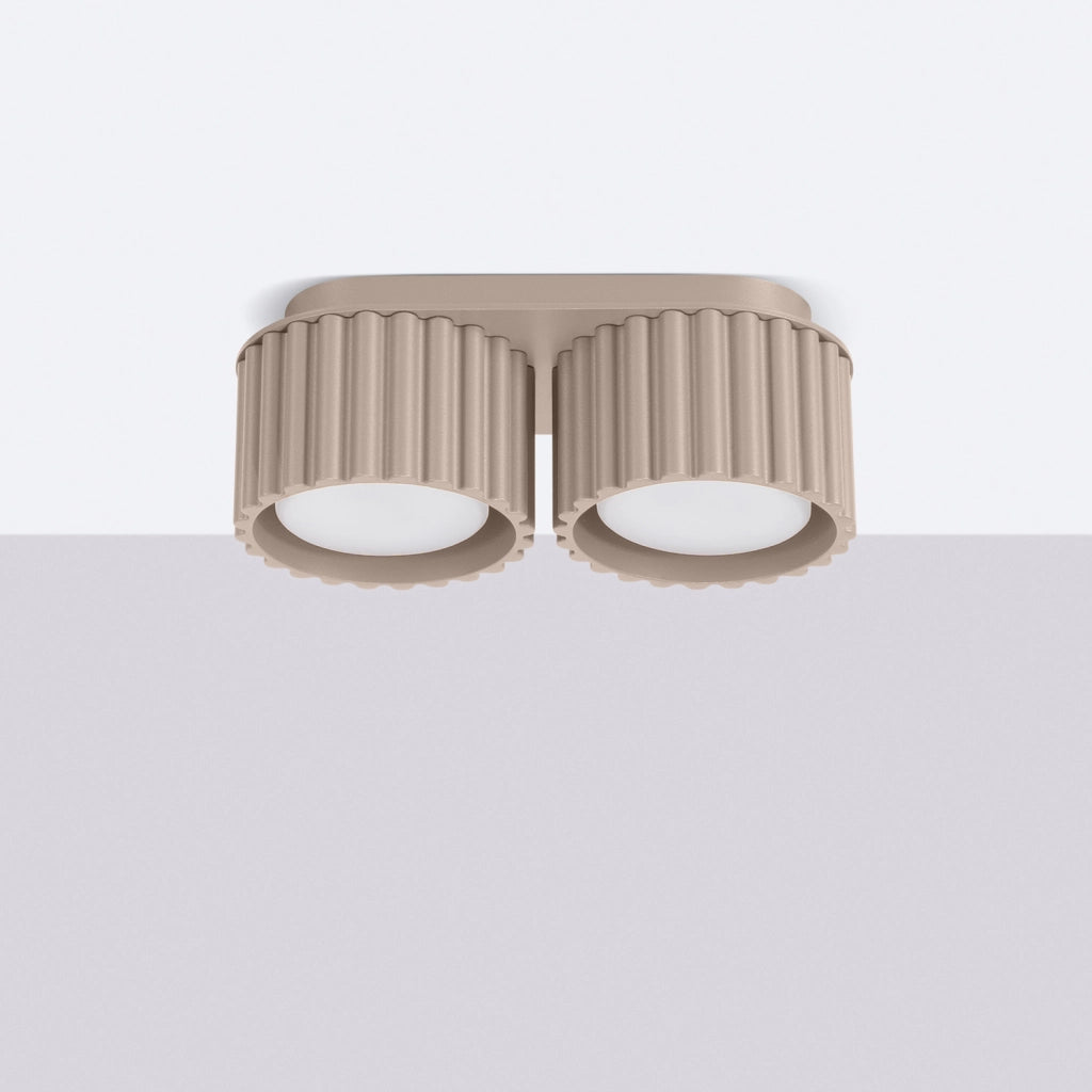 Plafoniera ovale 21 cm taupe, 2xGX53 VISTAO Pure Lume