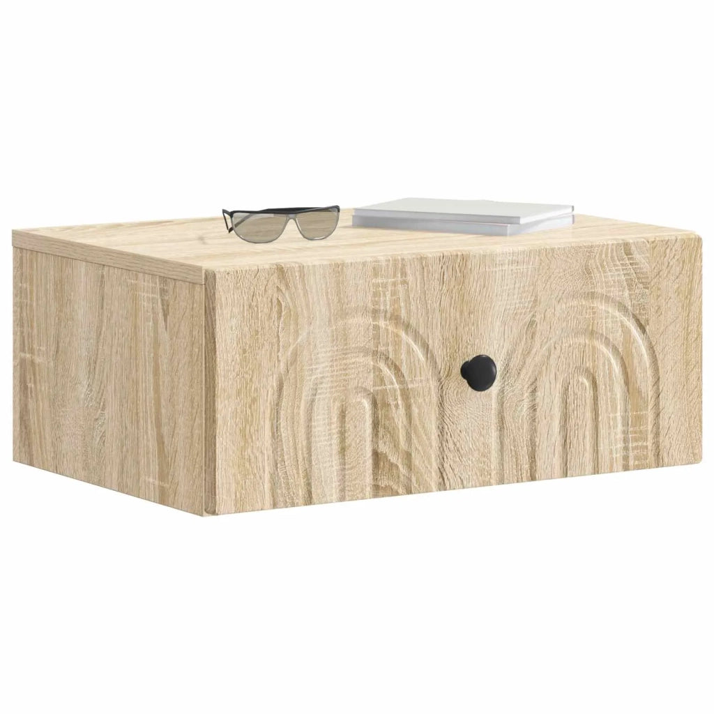 Mobiletto da notte a muro Rovere Sonoma 49 x 34,5 x 20 cm 898109