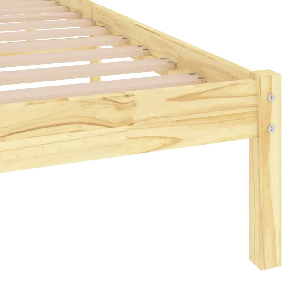Letto singolo | Letto per adulti | Giroletto in Legno Massello 90x190 cm Single