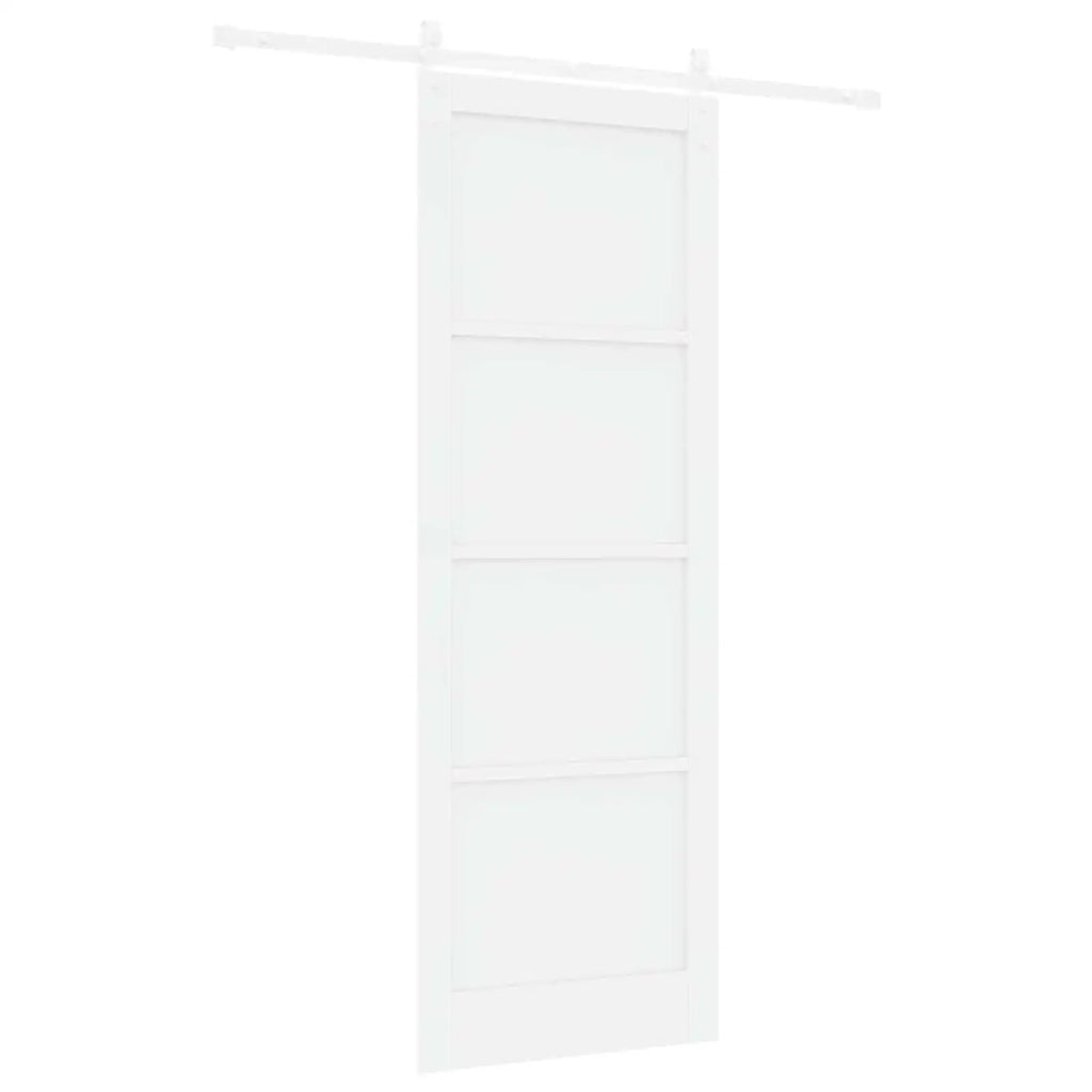 Porta scorrevole Bianco 83 x 232 cm Legno Massello di Pino 3445419