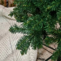 Albero di Natale Slim Artificiale 210 cm con Rami Realistici, Albero di Natale Alto e Stretto con Base Pieghevole, Verde