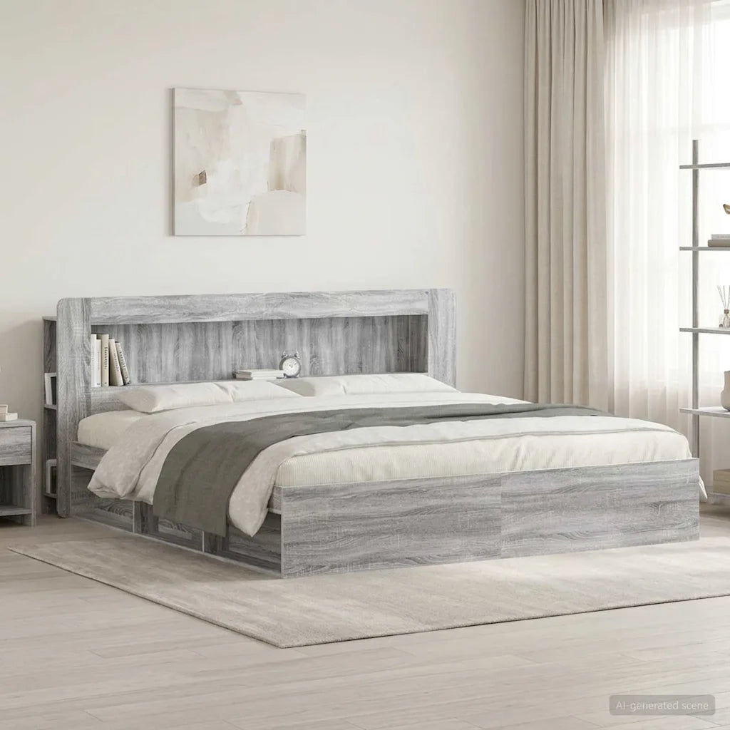 Testata del letto Grigio Sonoma Legno ingegnerizzato