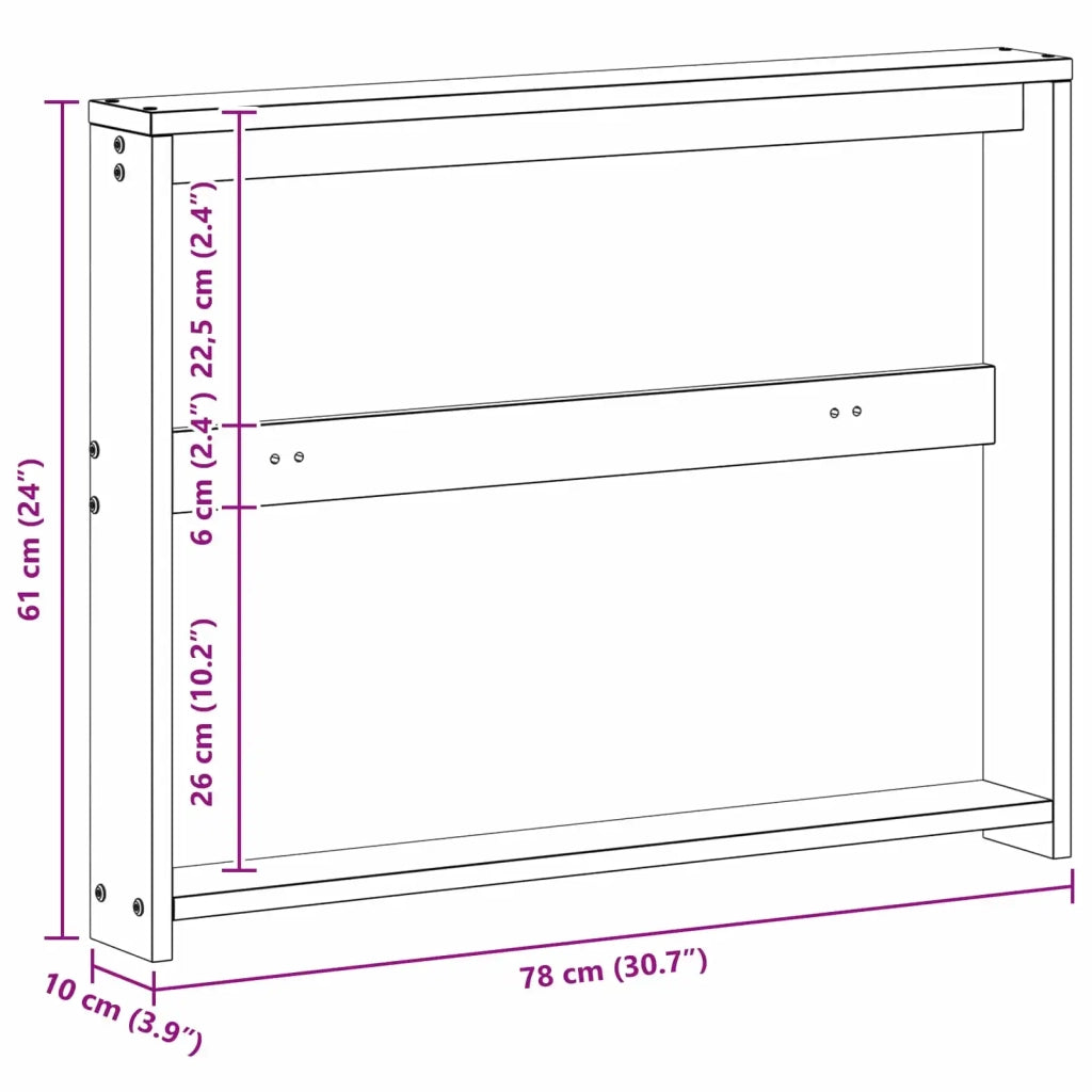 Modulo Braccioli 2 pz Bianco 78,5 x 10 x 61 cm 901586
