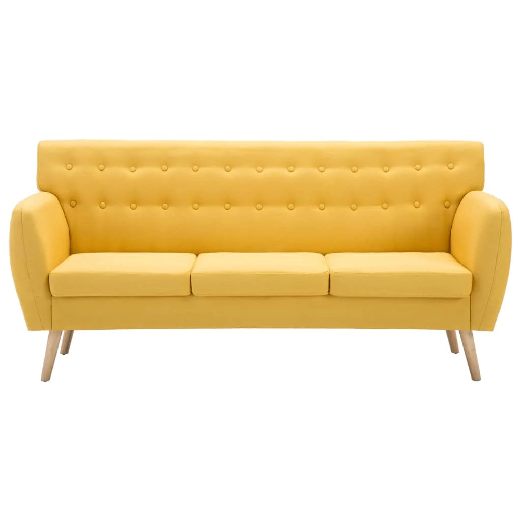 Divano letto a 3 posti letto trasformabile per soggiorno divano letto pieghevole per uso interno rivestimento in tessuto 172 x 70 x 82 cm giallo 02_0020222
