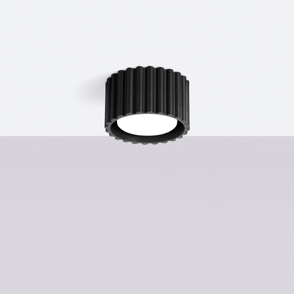 Spot soffitto moderno nero tondo 6cm GX53 10W VISTAO