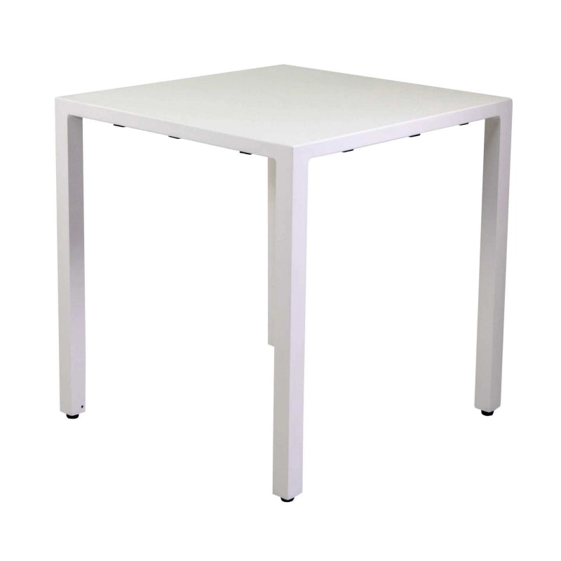 Tavolo alluminio regolabile Alma biancoquadro cm 60x60h75