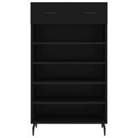 Scarpiera Nera 60x35x105 cm in Legno Multistrato 829629