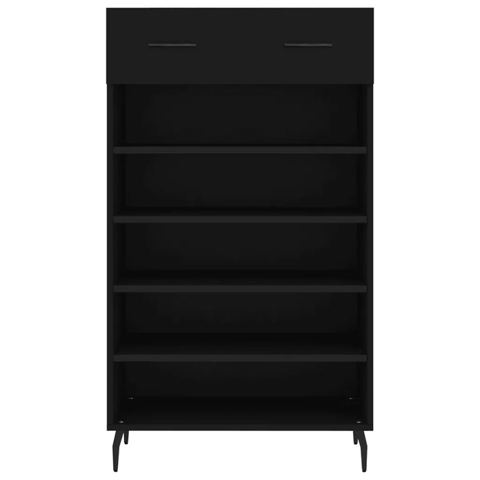 Scarpiera Nera 60x35x105 cm in Legno Multistrato 829629