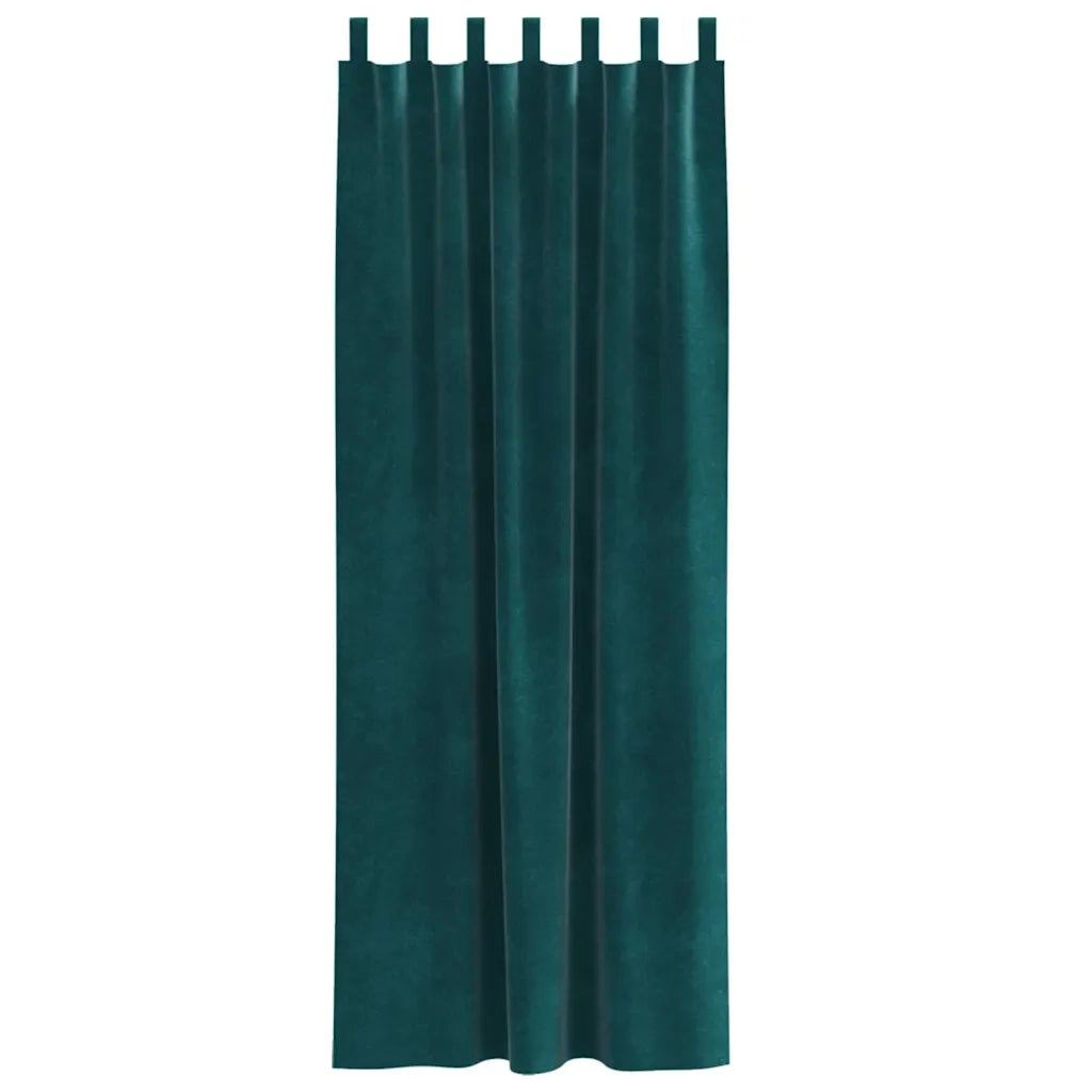 Tende oscuranti 2 pcs Verde Scuro 140 x 260 cm Velluto 4107222