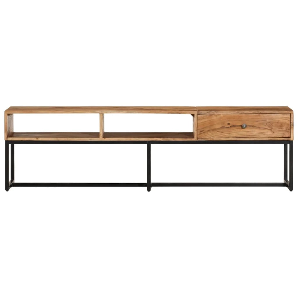 Mobile TV multimediale scaffale TV credenza mobile TV sala da pranzo soggiorno camera da letto 160 x 30 x 45 cm legno massello di acacia marrone 02_0026055