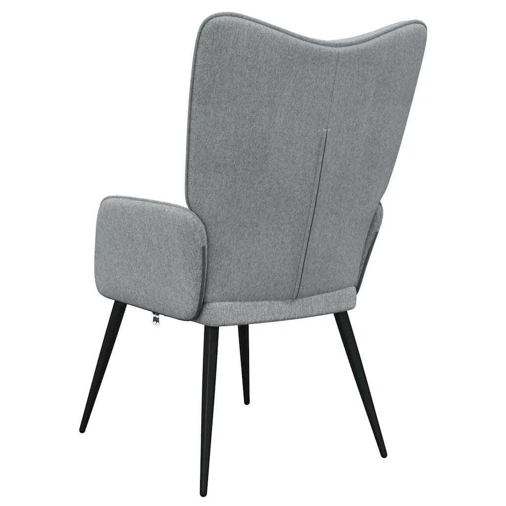 Poltrona | Sedia Relax Grigio Chiaro in Tessuto