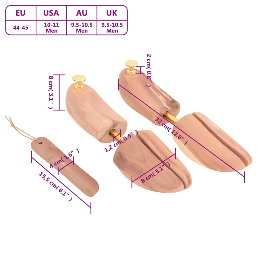 Allarga Scarpe con Calzascarpe EU 44-45 Legno Massello Cedro 155243